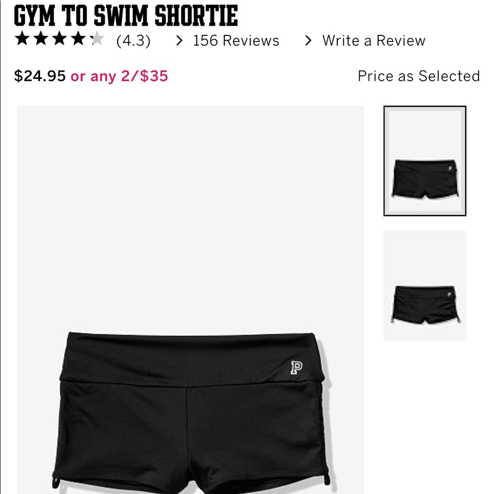 Victoria’s Secret PINK gym to swim shortie